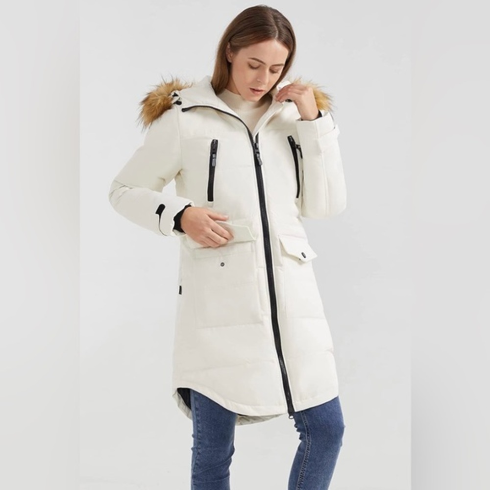 Orolay Thickened Down Parka White‎ Sz L